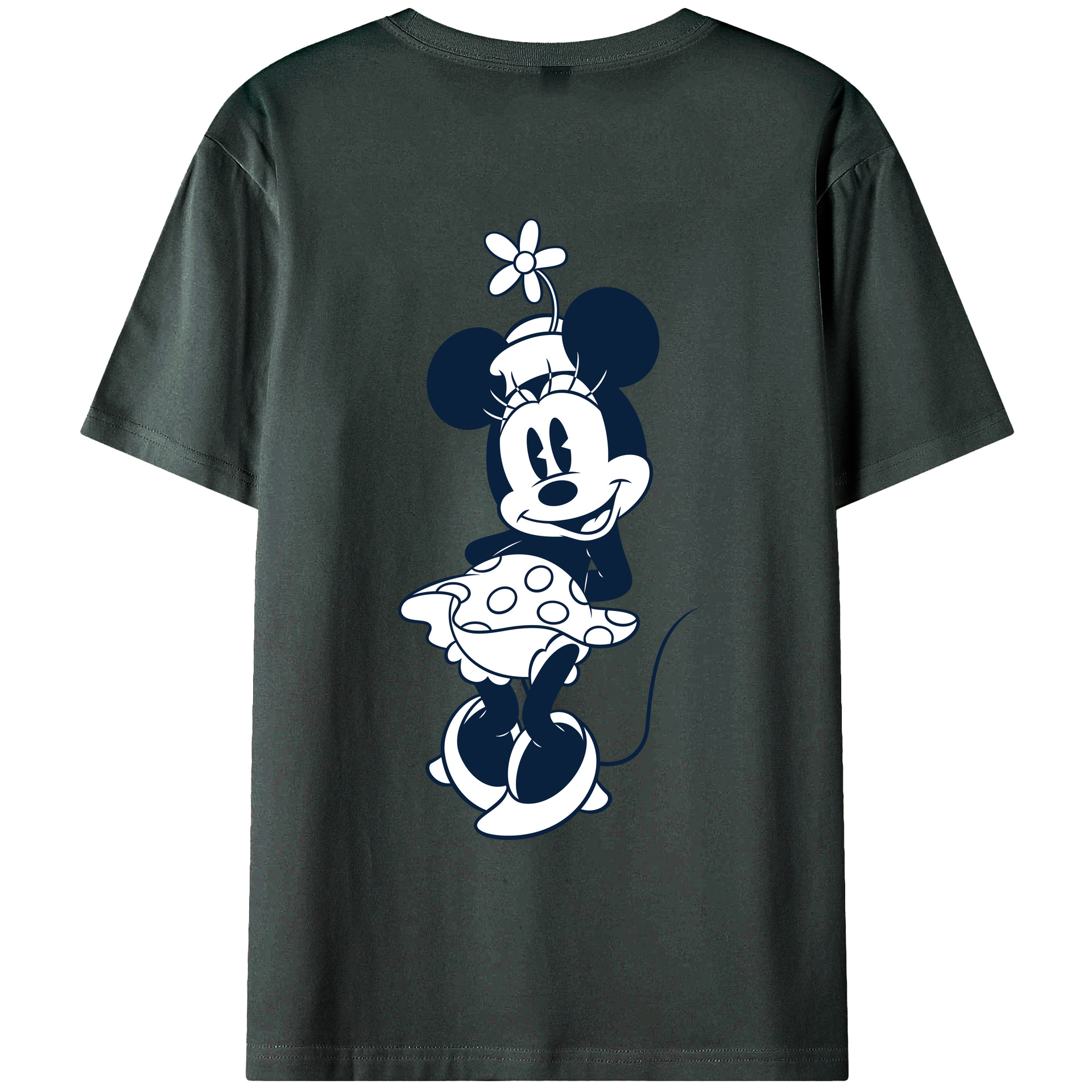 ミッキーマウス Mickey Mouse 綿100％ メンズ半袖Tシャツ（バックプリント） 通気性